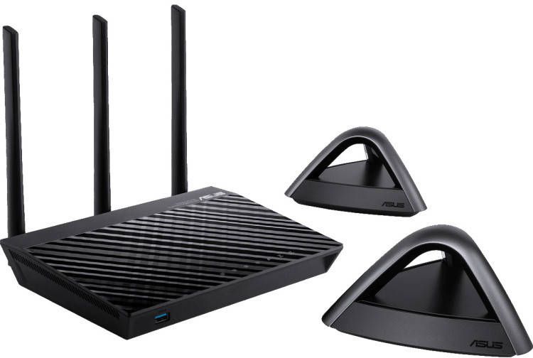 ASUS AiMesh AC1750 Wifi system RT AC66 + 2x Lyra Trio 2, 4Ghz/5Ghz Dual band