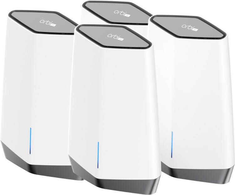 Netgear Orbi Pro WiFi 6 AX6000 Tri band WiFi Systeem SXK80B4 1x Orbi Pro WiFi 6 Router(SXR80 ), 3x Orbi Pro WiFi 6 Satellite(SXS80 )