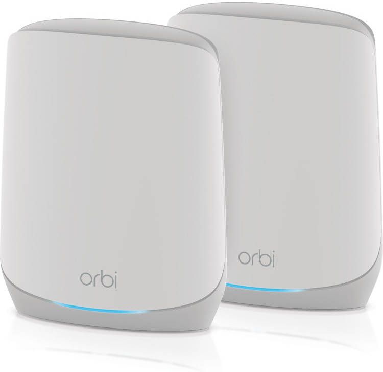 Netgear ORBI RBK762s Tri band Mesh WiFi 6 Systeem 1x ORBI router(RBR760)+ 1x ORBI satelliet(RBS760 ), Dekking tot 350 m²