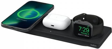 Belkin Boostcharge Pro 3 in 1 Wireless Charging Pad Magsafe Zwart