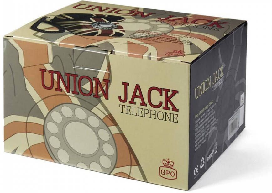 Merkloos Gpo 1970 Retro Druktoets Telefoon Aan Te Sluiten Op Modem Union Jack