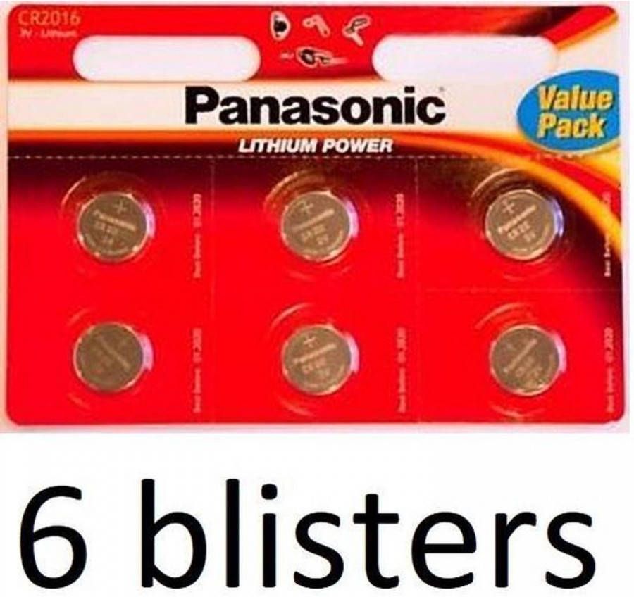 Panasonic 4x Cr 2016 6 Stuks