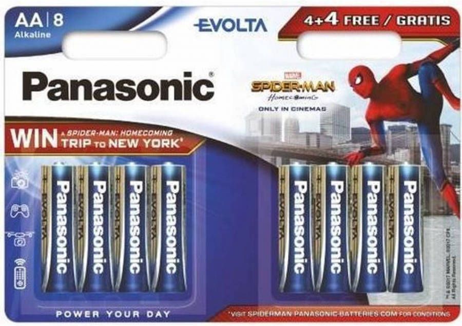 Panasonic 8 X Aa Penlite Batterijen Evolta Kassakoopje Max 2 Per Klant