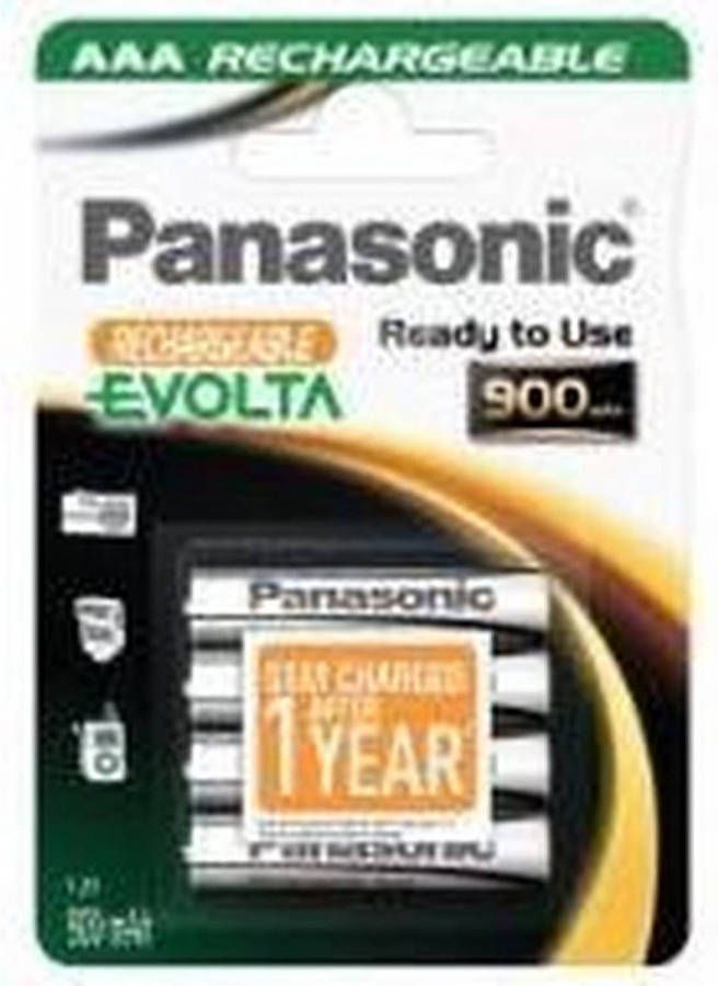 Panasonic 900mah Nimh Aaa Nikkel metaalhydride(Nimh)1, 2 V