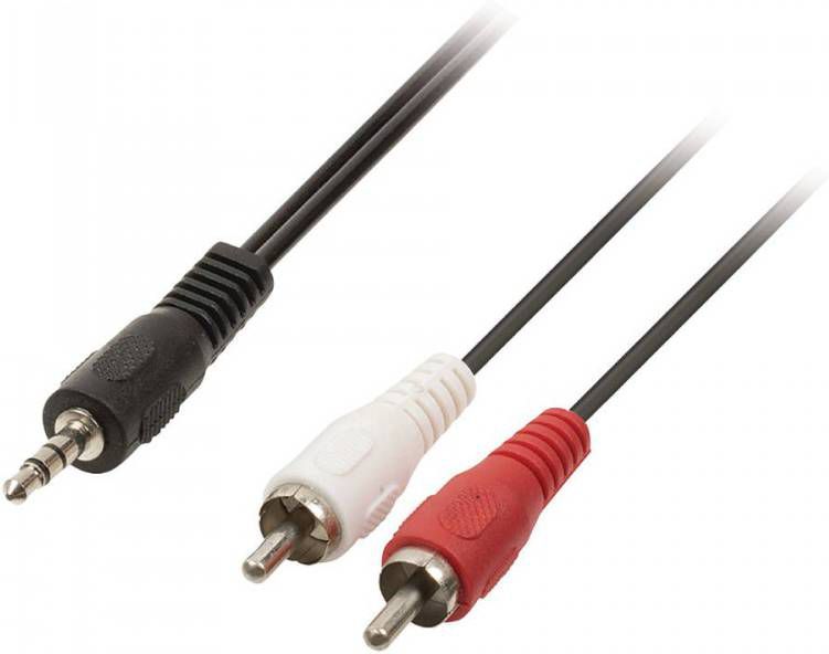 Maxtotaal_nl Valueline 1, 5 Meter Audio Aux Kabel 3.5mm Jack Male Naar 2x Rca/Tulp Male