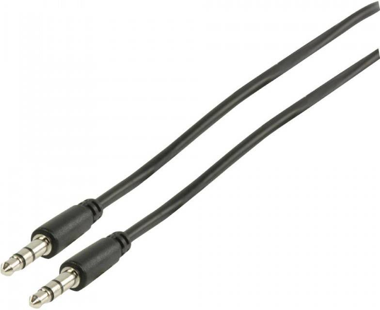 Maxtotaal_nl Valueline 1 Meter Slanke Audio Aux Kabel 3.5mm Naar 3.5mm Male Jack