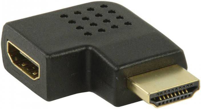 Bertje Bel Webwinkels Valueline High Speed Hdmi Adapter Links Gehoekt Hdmi Male Hdmi Female Zwart
