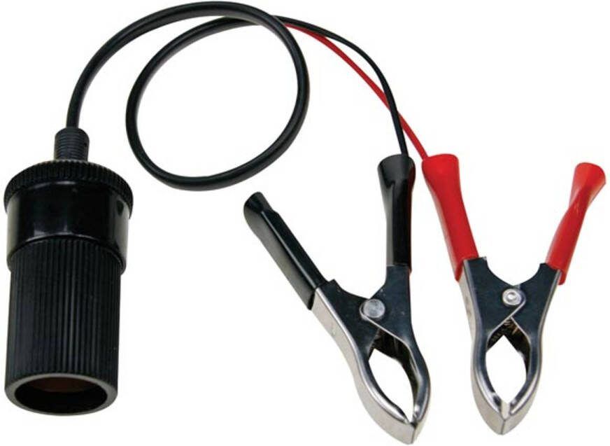 Velleman 12v adapter Voor Sigarettenplug 4a 30 Cm Staal Zwart