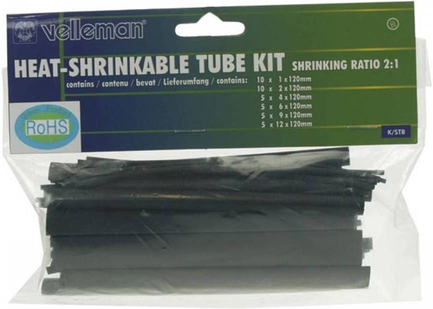 Velleman Set Thermische Krimpkousen 40 Stuks Zwart