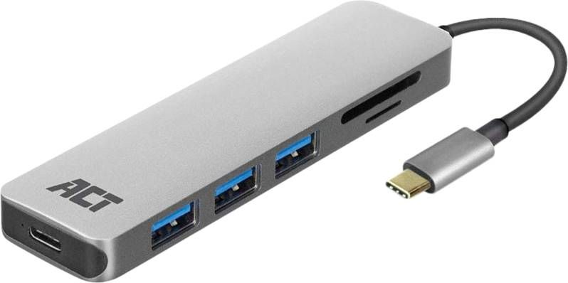 ACT USB C 4 poorts usb hub met power delivery