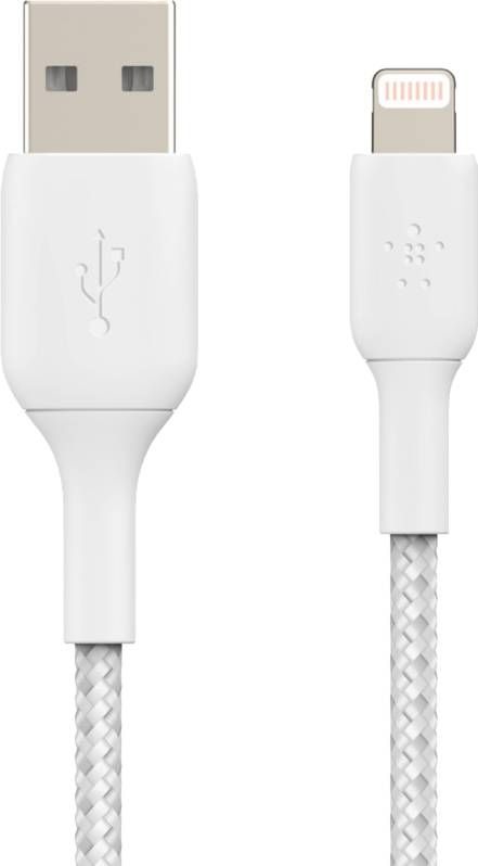 Belkin Usb A naar Lightning Kabel 1m Nylon Wit