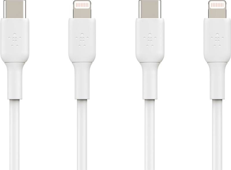 Belkin Usb C naar Lightning Kabel 1m Kunststof Wit Duo Pack