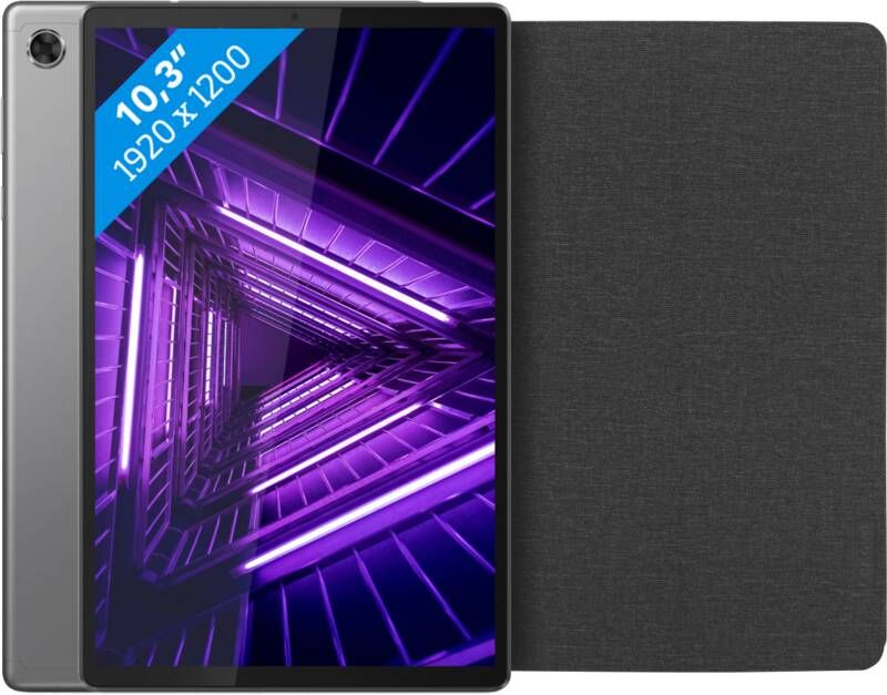 Lenovo Tab M10 Plus(2de generatie)64 GB Wifi Grijs + Book Case Zwart