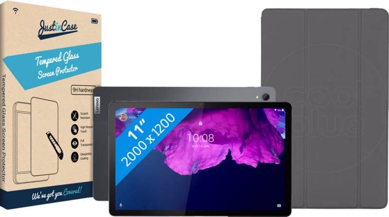 Lenovo Tab P11 128GB Wifi + 5G Grijs + Beschermingspakket