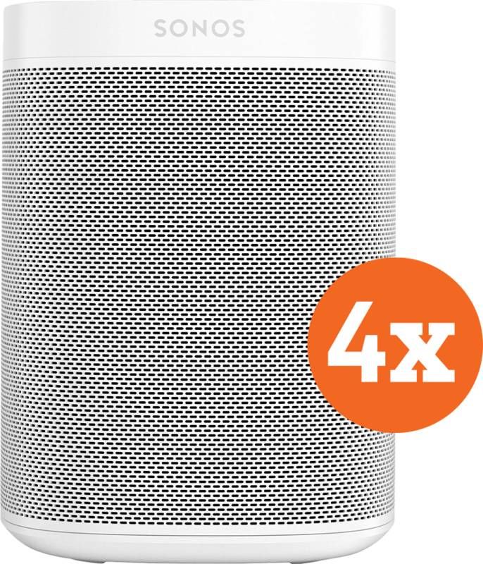 Sonos One SL Zwart 4 pack
