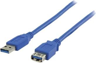 Valueline USB 3.0 Verlengkabel 3m blauw