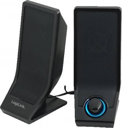 LogiLink SP0027 Active 2.0 Speakerset Zwart
