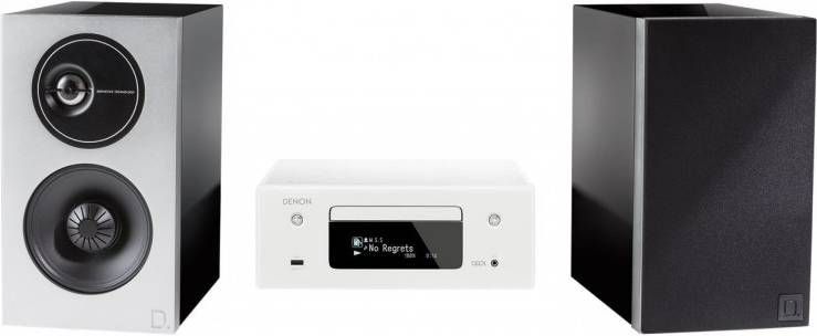 Denon DoubleDeal RCD N10 + Definitive Technology Demand D7 Zwart/Wit