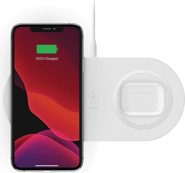 Belkin Boost Up Dual Pad Draadloze Oplader 15w Wit