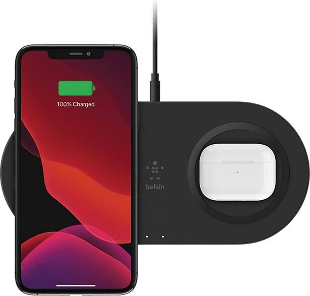 Belkin Boost Up Dual Pad Draadloze Oplader 15w Zwart