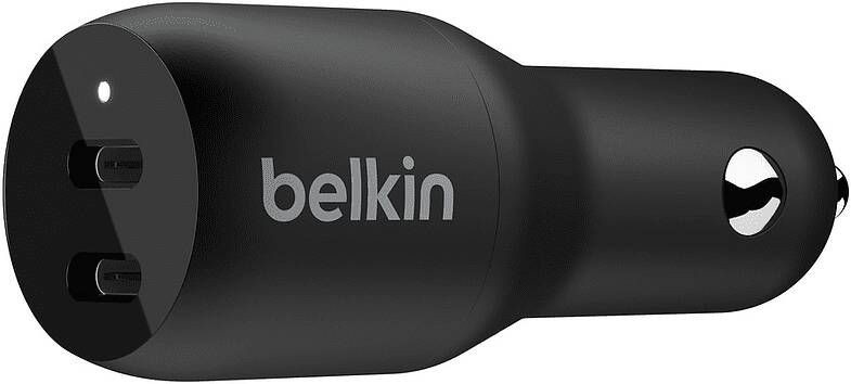 Belkin Boost?charge™ Dual Usb c Car Charger 36w Zwart