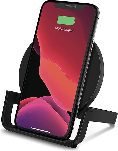 Belkin Wireless Charging Stand 10 Watt Met Quick Charge 3.0 wandlader Zwart