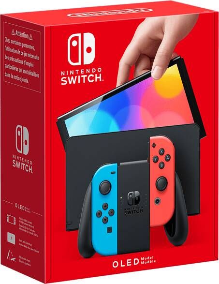 Nintendo Switch console(Oled model) Nieuwe Versie, Intense Kleuren, 7 inch Scherm Met Een Joy con Neon