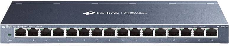 TP-LINK TL-SG116 16-Port Gigabit Switch, Steel Case