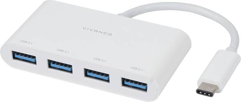 Vivanco Usb c Naar 4x Usb 3.1 Hub