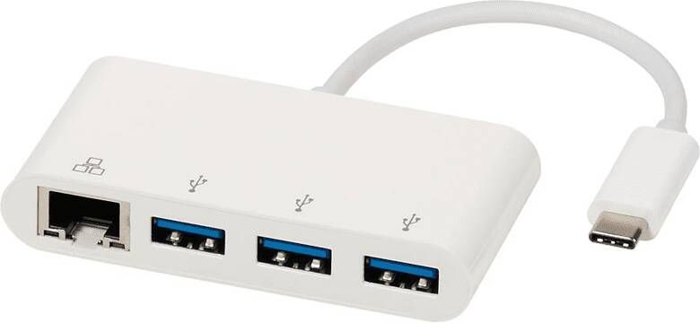 Vivanco Usb c netwerkadapter + 3x Usb