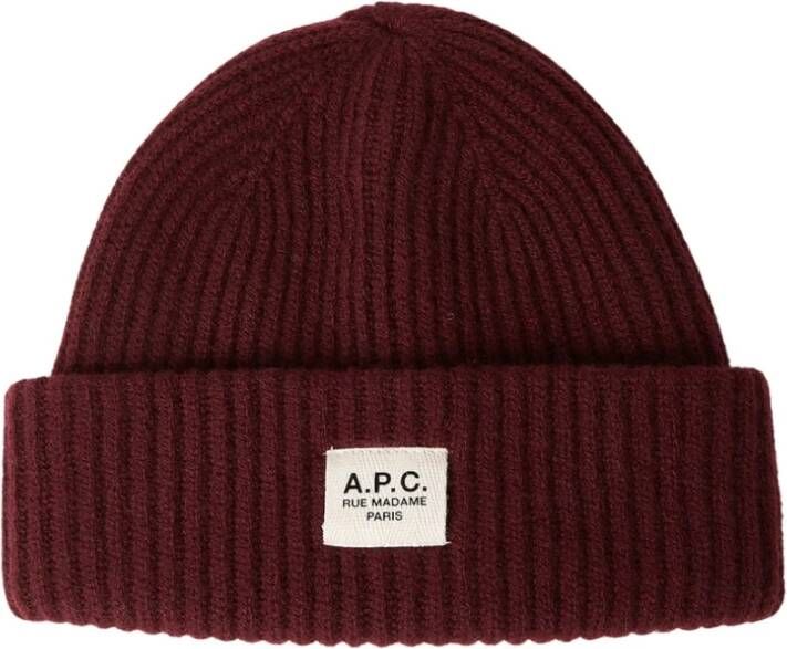 A.p.c. James Beanie Hat , Rood, Dames