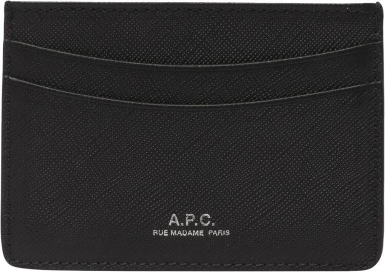 A.p.c. Portefeuilles Zwart Heren