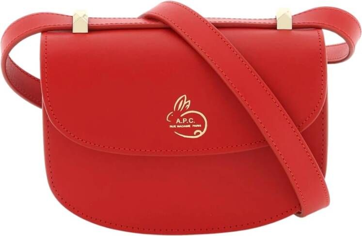 A.p.c. unar new year 2023 mini geneve crossbody bag , Rood, Dames