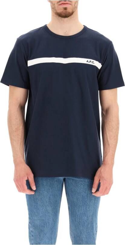 A.p.c. yukata t shirt with logo embroidery