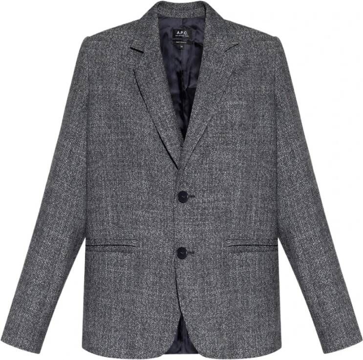 A.p.c. Vriendje met één borsten blazer , Grijs, Dames