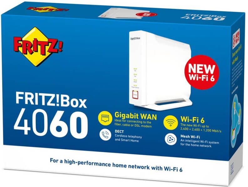 AVM FRITZ!Box WLAN 4060 Router 6000 Mbps Wifi 6