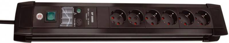 Brennenstuhl H05VV F Premium Line Stekkerdoos met overspanningsbeveiliging 10A 3m