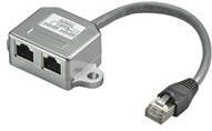 goobay Kabelsplitter RJ45 Cat.5 F/UTP T Adapter