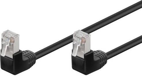 goobay Patchkabel Cat 5e 2x90° F/UTP 3m Kabel