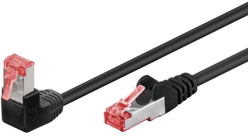 goobay Patchkabel Cat.6 S/FTP(PiMF ), 1x 90° haaks Kabel