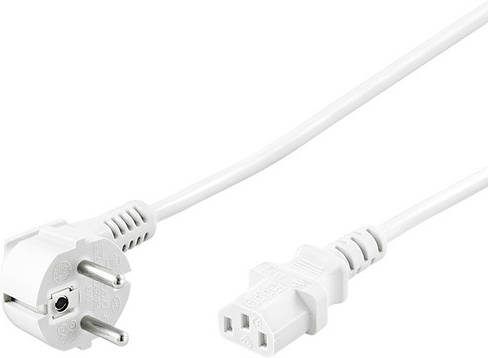goobay Stroomkabel wit 2, 5m Kabel