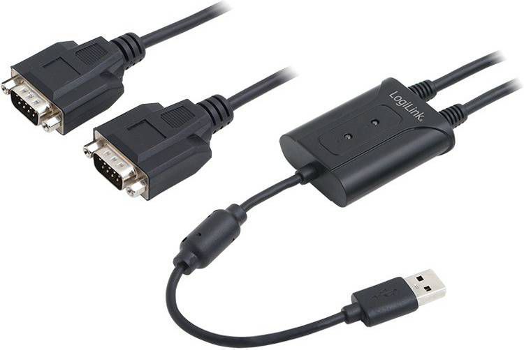 LogiLink Adapter USB > 2x Serieel USB adapter