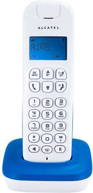 Alcatel D185 Dect telefoon Wit/Blauw