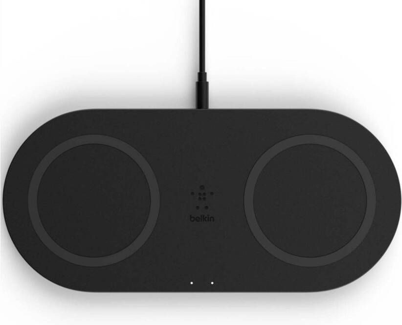 Belkin Dual Wireless Charging Pad 10 Watt Met PSu Zwart