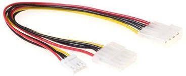 ACT Molex naar 2x Molex(mini)4 pin M/F