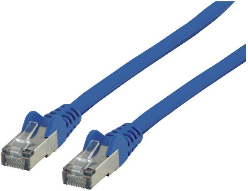 Valueline FTP CAT6 blauw plat 3m